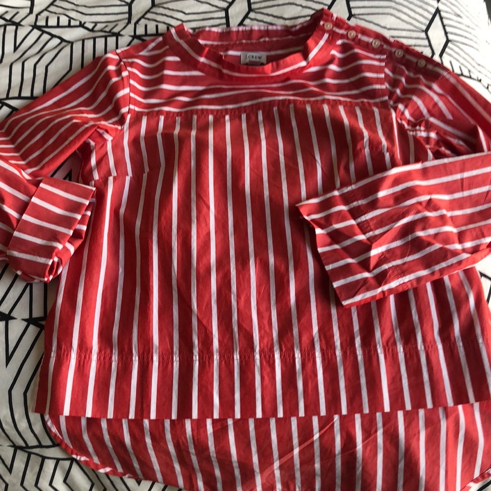JCrew Women’s striped top. Size 4.